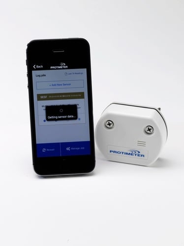Protimeter BLE With Phone Getting Sensor Data